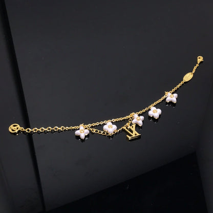 [Camiery]LOGO 6 MOTIF STAR AND SUN GOLD BRACELET