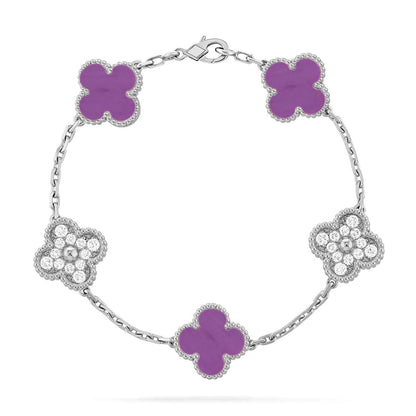 [Camiery] CLOVER 5 MOTIF VIOLET BRACELET COLLECTION