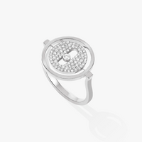 [Camiery]LUCKY MOVE PAVED SILVER DIAMOND RING