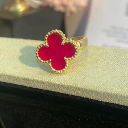 [Camiery]NEW CLOVER PINK ENAMEL RINGS