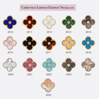 [Camiery]CLOVER 15MM CHRISTMAS LIMITED EDITION SINGLE FLOWER NECKLACE