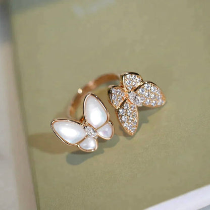 [Camiery]TWIN BUTTERFLY DIAMOND MOP RING