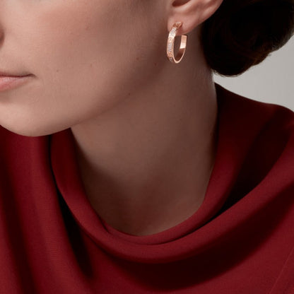[Camiery] LOVE EARRINGS 3.6MM DIAMOND PAVED