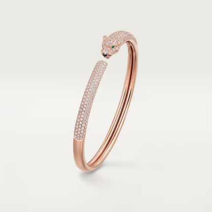 [Camiery] PANTHERE FULL DIAMOND OPEN BRACELET
