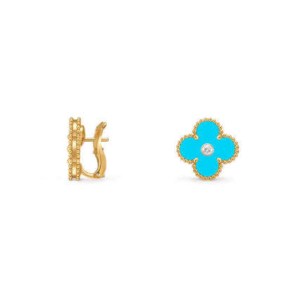 [Camiery]CLOVER 15MM MOP DIAMOND EARRINGS COLLECTION