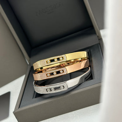 [Camiery]Move Noa Rose Gold Pavé Diamond Bangle Bracelet
