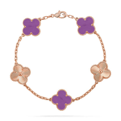 [Camiery] CLOVER 5 MOTIF VIOLET BRACELET COLLECTION