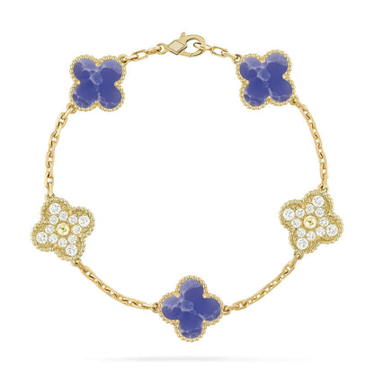 [Camiery]CLOVER 5 MOTIF BLUE VEINS BRACELET COLLECTION