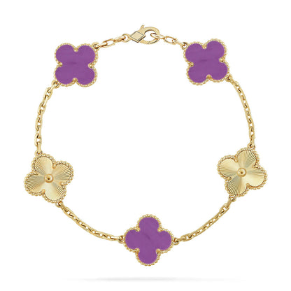 [Camiery] CLOVER 5 MOTIF VIOLET BRACELET COLLECTION