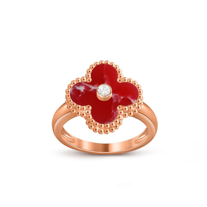 [Camiery]CLOVER DIAMOND RING ROSE GOLD COLLECTION