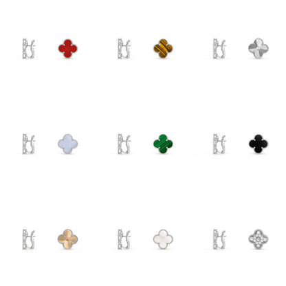 [Camiery]CLOVER SILVER 15MM MOP EARRINGS COLLECTION