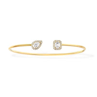 [Camiery]JONC FLEX MY TWIN TOI & MOI SILVER DIAMOND BRACELET