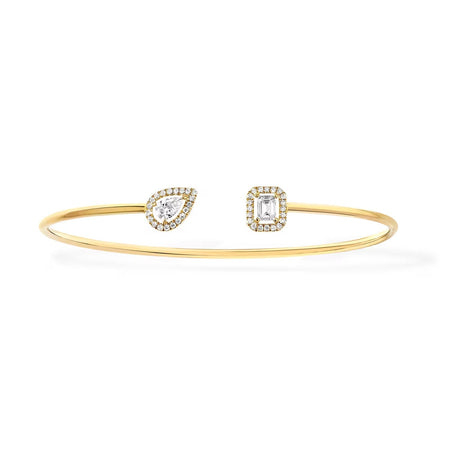 [Camiery]JONC FLEX MY TWIN TOI & MOI SILVER DIAMOND BRACELET