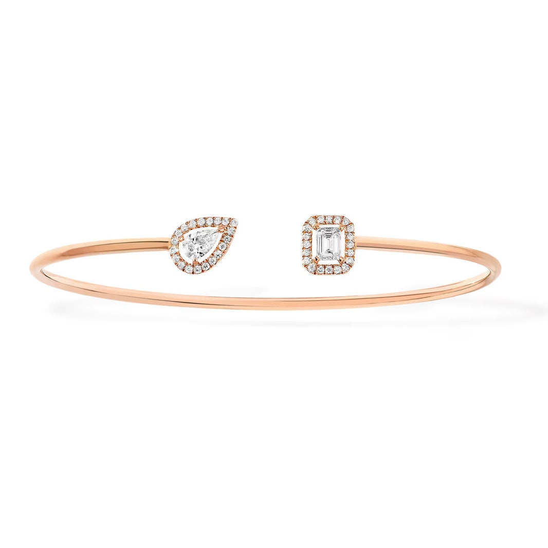[Camiery]JONC FLEX MY TWIN TOI & MOI SILVER DIAMOND BRACELET