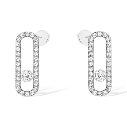 [Camiery]MOVE UNO STUD DIAMOND PAVED EARRINGS