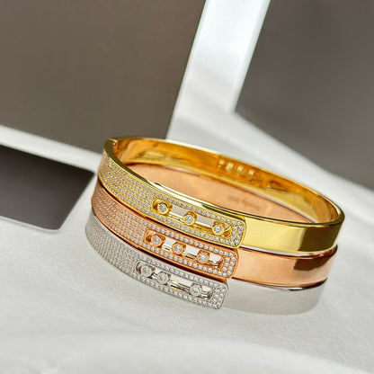 [Camiery]Move Noa Rose Gold Pavé Diamond Bangle Bracelet