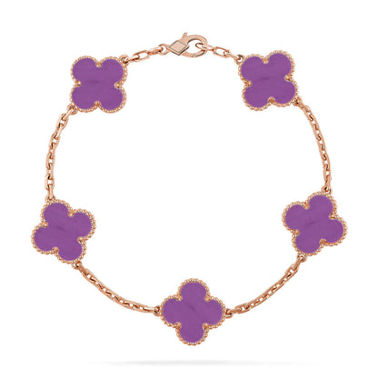 [Camiery] CLOVER 5 MOTIF VIOLET BRACELET COLLECTION