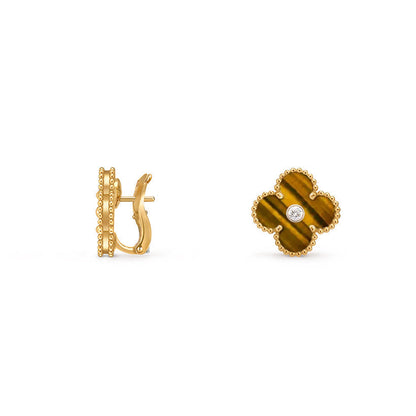 [Camiery]CLOVER 15MM MOP DIAMOND EARRINGS COLLECTION