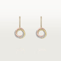 [Camiery] TRINITY HALF DIAMOND  EARRINGS
