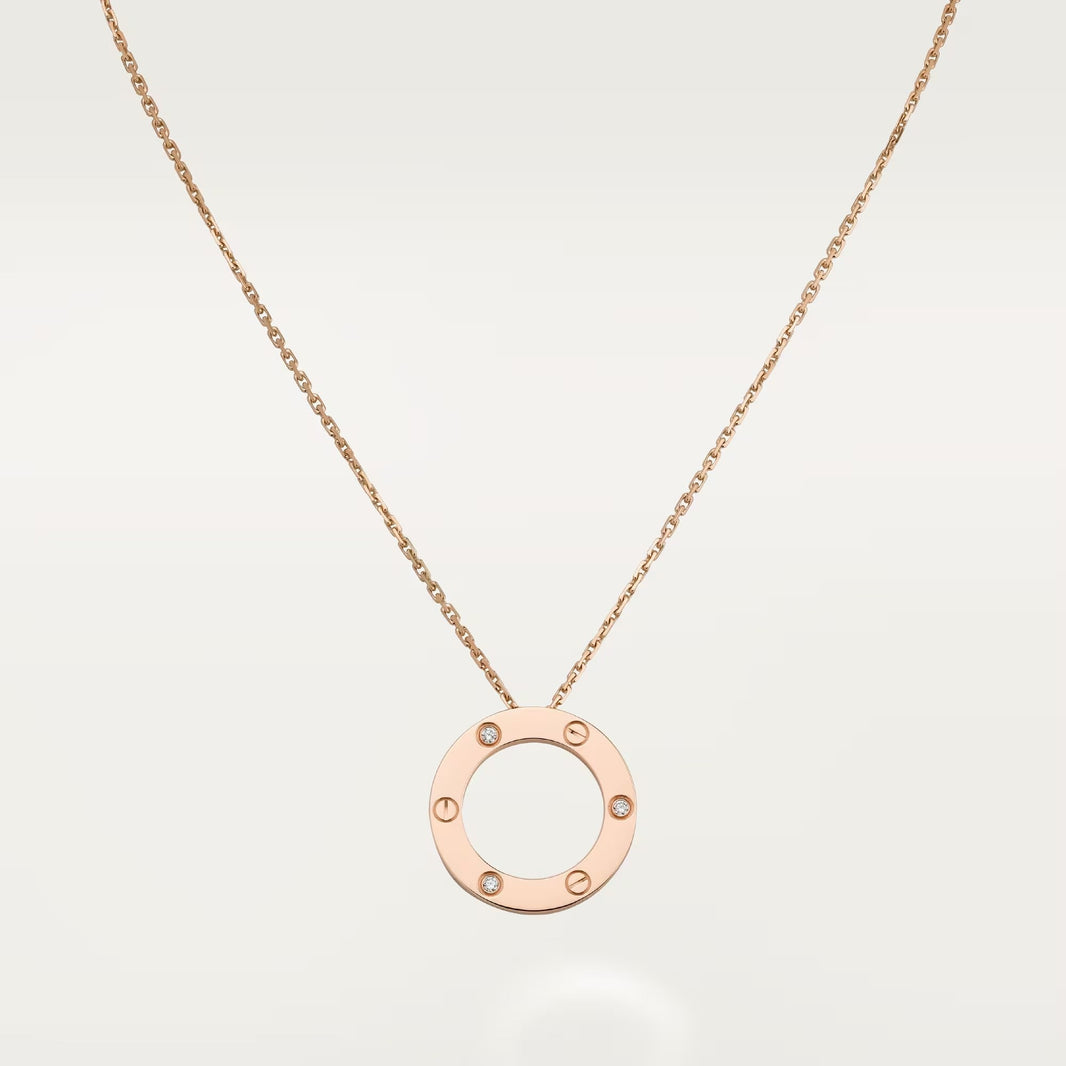 [Camiery] LOVE NECKLACE 16MM 3 DIAMONDS