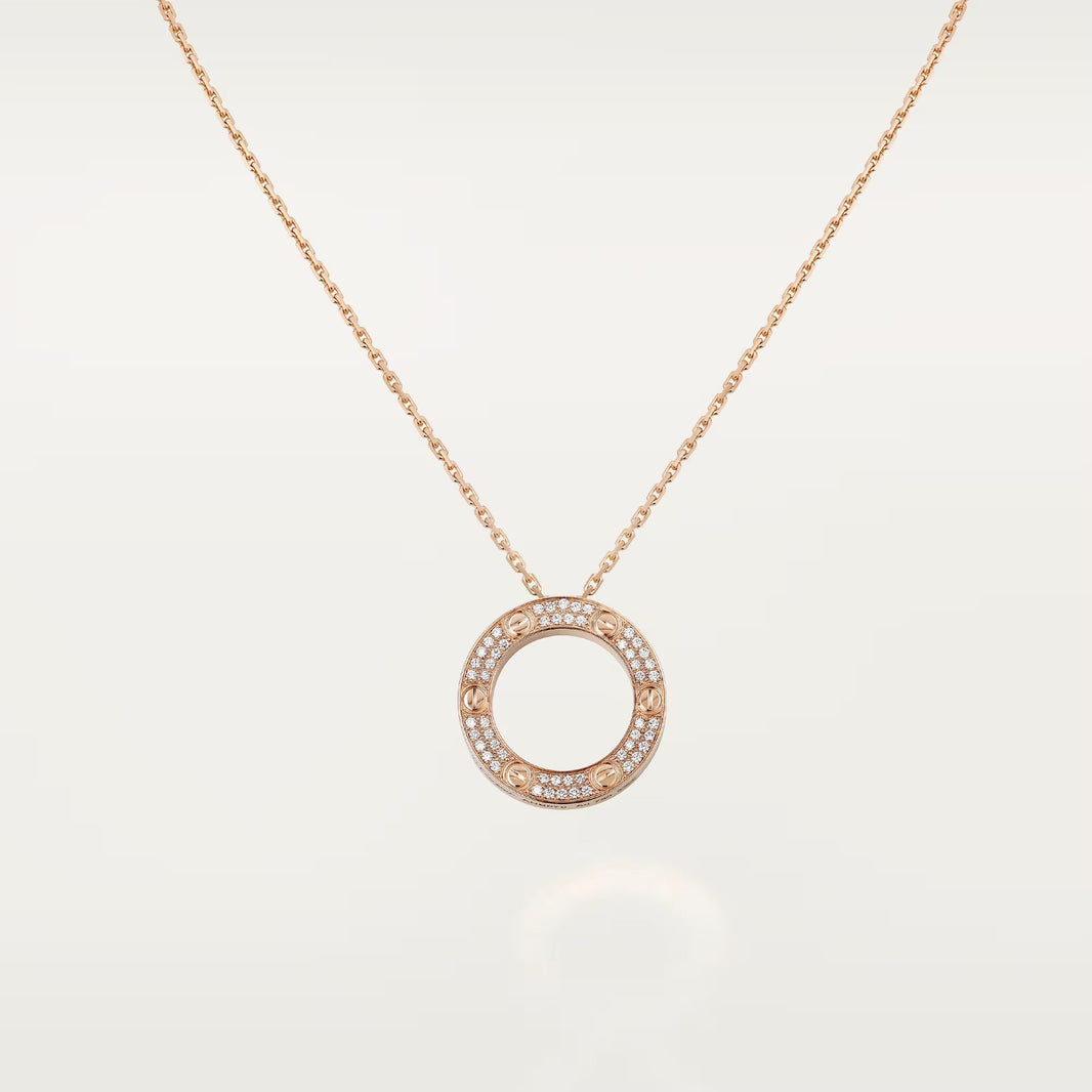 [Camiery] LOVE NECKLACE 16MM  FULL DIAMOND