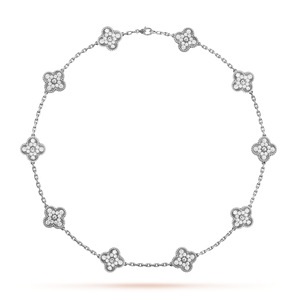 [Camiery]CLOVER 10 MOTIFS DIAMOND NECKLACE