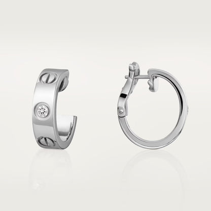 [Camiery] LOVE EARRINGS 5.7MM 2 DIAMONDS
