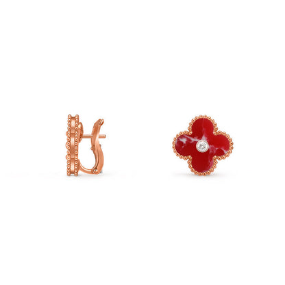 [Camiery]CLOVER 15MM MOP DIAMOND EARRINGS COLLECTION