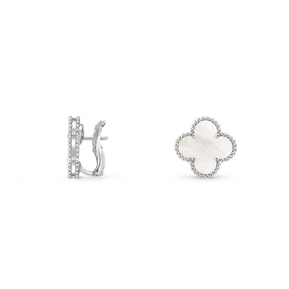 [Camiery]CLOVER SILVER 15MM MOP EARRINGS COLLECTION