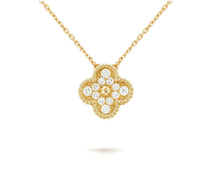 [Camiery]CLOVER 15MM SINGLE FLOWER NECKLACE COLLECTION