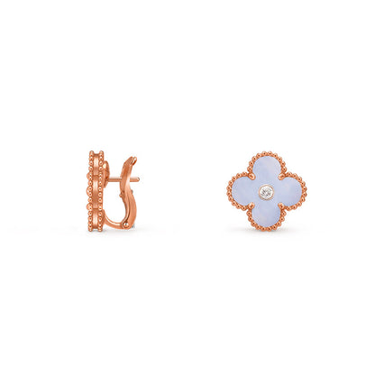 [Camiery]CLOVER 15MM MOP DIAMOND EARRINGS COLLECTION