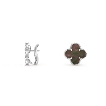 [Camiery]CLOVER SILVER 15MM MOP EARRINGS COLLECTION