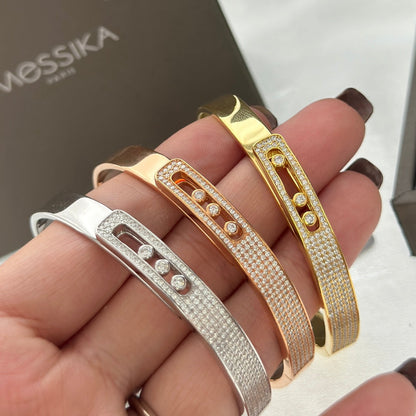 [Camiery]Move Noa Rose Gold Pavé Diamond Bangle Bracelet