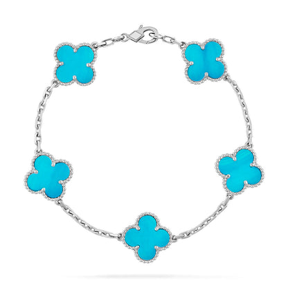 [Camiery] CLOVER 5 MOTIF TURQUOISE BRACELET COLLECTION