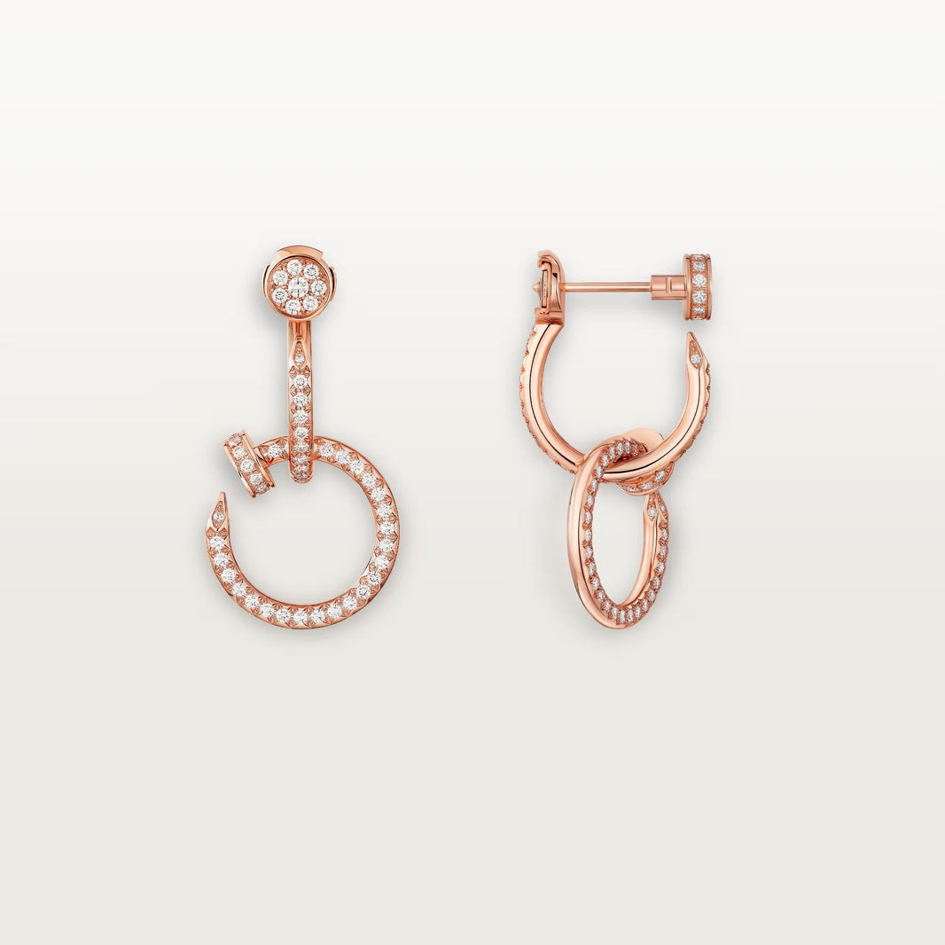 [Camiery] JUSTE FULL DIAMOND DOUBLE EARRINGS