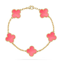[Camiery] CLOVER 5 MOTIFS  PINK MOP BRACELET COLLECTION