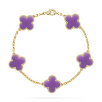 [Camiery]CLOVER 5 MOTIF LIGHT PURPLE BRACELET COLLECTION