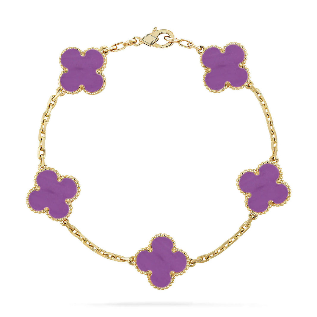 [Camiery] CLOVER 5 MOTIF VIOLET BRACELET COLLECTION