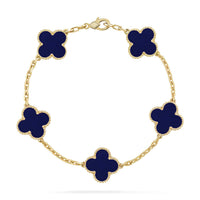 [Camiery]CLOVER 5 MOTIF LAPIS LAZULI BRACELET COLLECTION