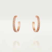 [Camiery] LOVE EARRINGS 3.6MM DIAMOND PAVED