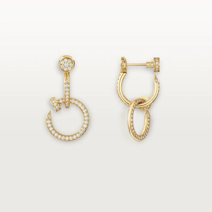 [Camiery] JUSTE FULL DIAMOND DOUBLE EARRINGS
