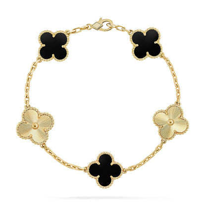 [Camiery] CLOVER 5 MOTIF ONYXS BRACELET COLLECTION