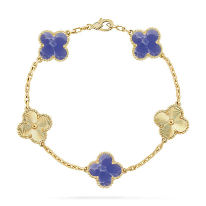 [Camiery]CLOVER 5 MOTIF BLUE VEINS BRACELET COLLECTION