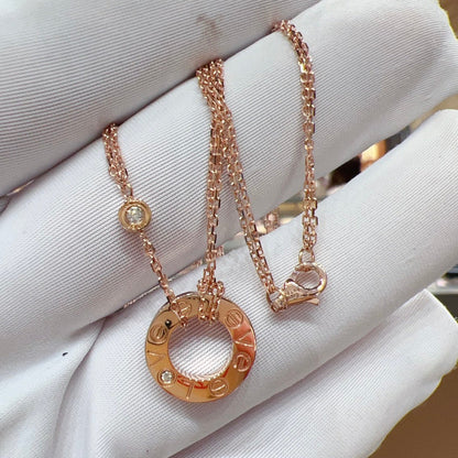 [Camiery] LOVE NECKLACE 16MM 2 DIAMONDS
