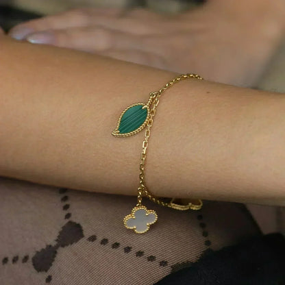 [Camiery]LUCKY SPRING 5 MOTIF GOLD BRACELET
