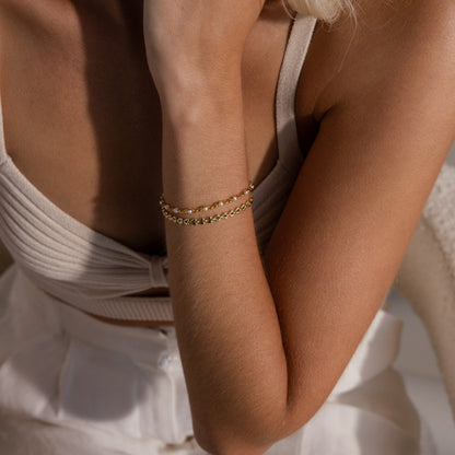 Tiny Link Heart Bracelet