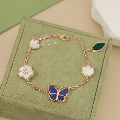 [Camiery]LUCKY SPRING BUTTERFLY 5 MOTIF BRACELET