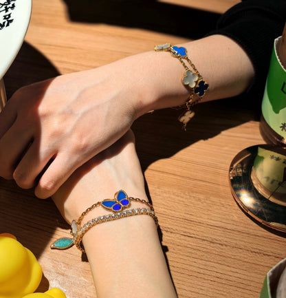 [Camiery]LUCKY SPRING BUTTERFLY 5 MOTIF BRACELET