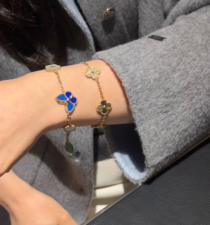 [Camiery]LUCKY SPRING BUTTERFLY 5 MOTIF BRACELET