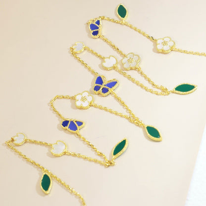 [Camiery]LUCKY SPRING BUTTERFLY 15 FLOWER NECKLACE